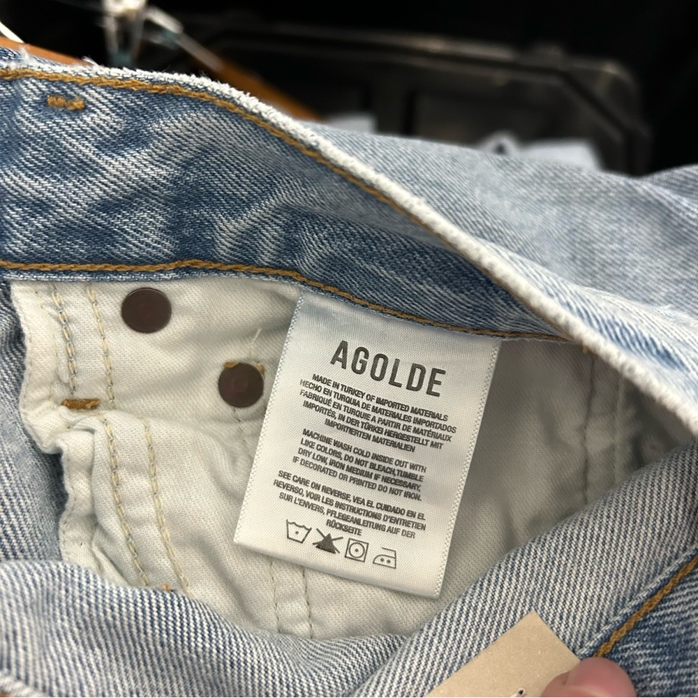 NEW Agolde Dame High Rise Wide Leg Jean Showdown Size 25 - Picture 10 of 11